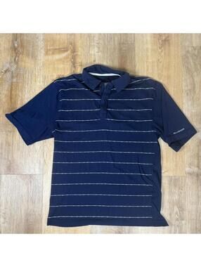 Y2K Billabong navy striped polo shirt